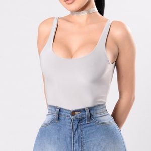 Fashion Nova. Gray Bodysuit.